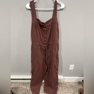 Maroon Sleeveless Jumpsuit